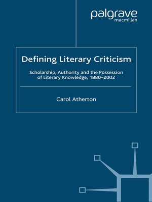 cover image of Defining Literary Criticism